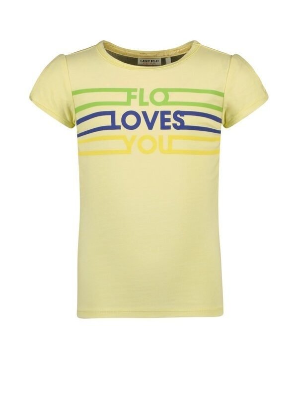Like Flo Meisjes t-shirt - Zacht geel Like FLO Meisjes t-shirt - Zacht geel94% CO 6% EA