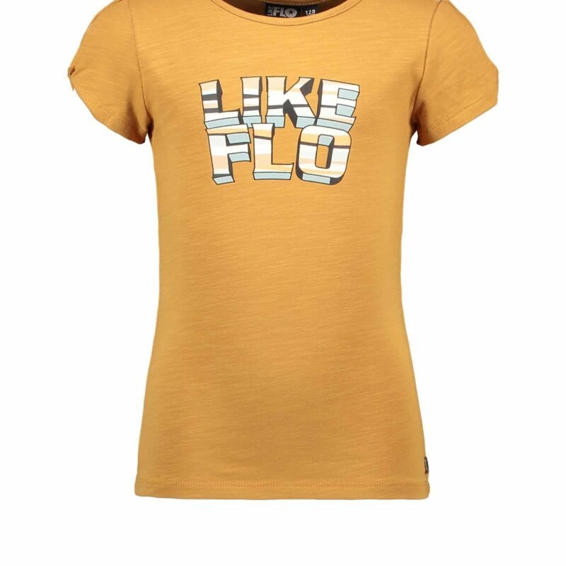 Like Flo Meisjes t-shirt open schouder - Bruin suiker Like FLO Meisjes t-shirt open schouder - Bruin suiker95% cotton 5% lycra