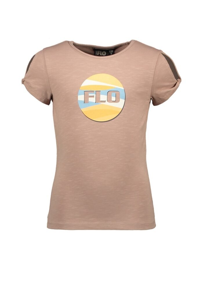 Like Flo Meisjes t-shirt open schouder - Taupe Like FLO Meisjes t-shirt open schouder - Taupe95% cotton 5% lycra