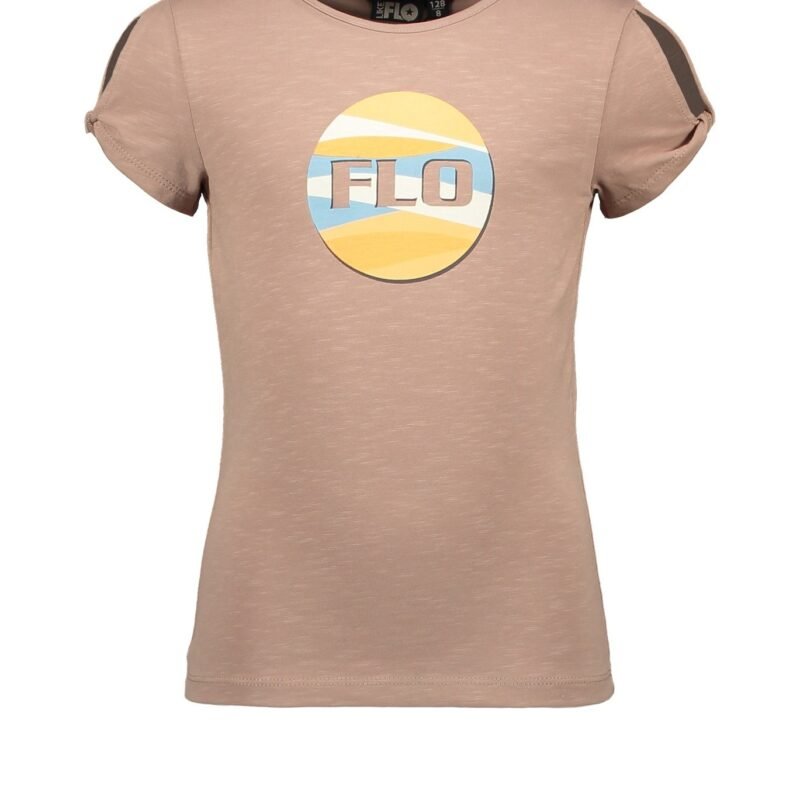 Like Flo Meisjes t-shirt open schouder - Taupe Like FLO Meisjes t-shirt open schouder - Taupe95% cotton 5% lycra