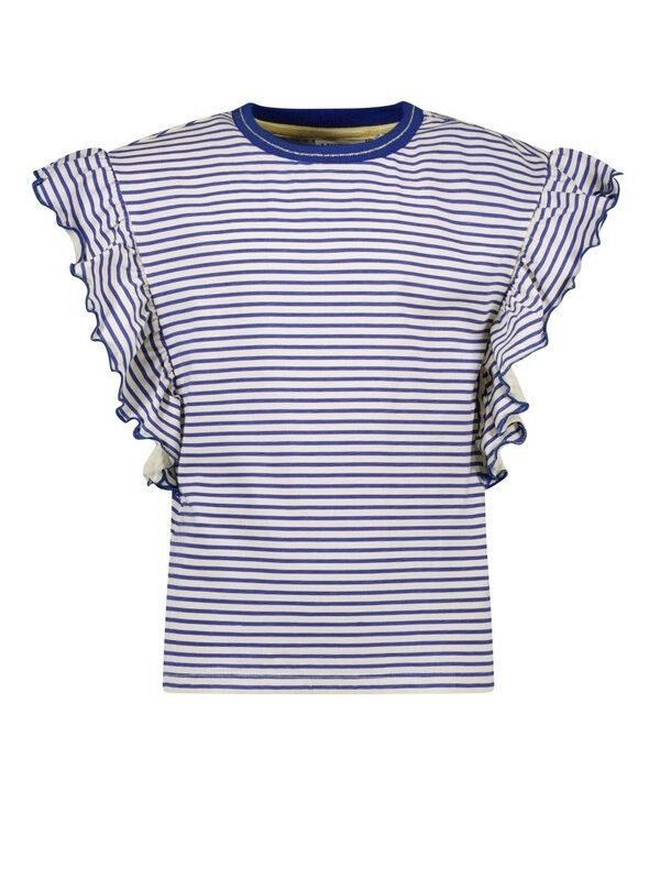 Like Flo Meisjes t-shirt ruffel - Streep Like FLO Meisjes t-shirt ruffel - Streep 94% CO 6% EA