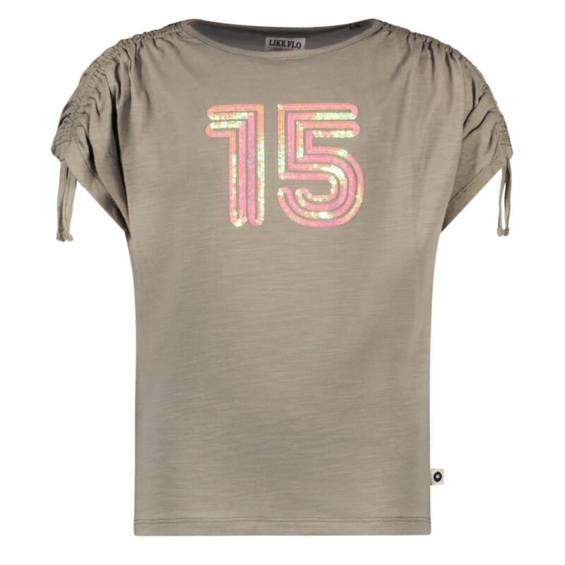 Like Flo Meisjes t-shirt slub - Army groen Like Flo Meisjes t-shirt slub - Army groenMateriaal 94%CO 6%EA