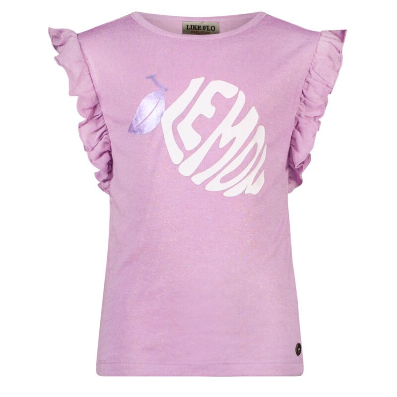 Like Flo Meisjes t-shirt slub - Lilac Like Flo Meisjes t-shirt slub - LilacMateriaal 94%CO 6%EA