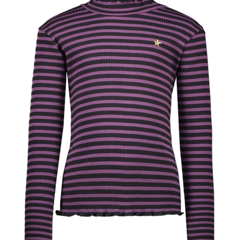 Like Flo Meisjes top rib - Eef - Lavendel / grijs gestreept Like Flo Meisjes top rib - Eef - Lavendel / grijs gestreept Materiaal 93%CO 7%EA