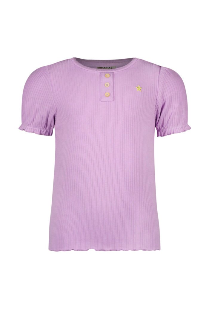 Like Flo Meisjes top rib met knoopjes - Lilac Like Flo Meisjes top rib met knoopjes - LilacMateriaal 92%VI 8%EA