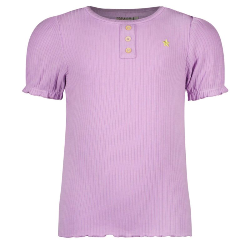 Like Flo Meisjes top rib met knoopjes - Lilac Like Flo Meisjes top rib met knoopjes - LilacMateriaal 92%VI 8%EA