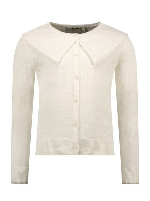 Like Flo Meisjes vest gebreid - Off wit Like FLO Meisjes vest gebreid - Off wit60% CO 40% VI