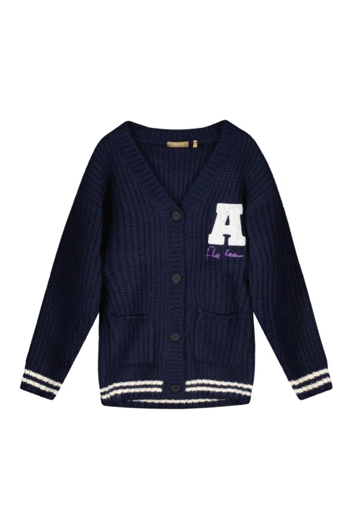 Like Flo Meisjes vest lang gebreid - Kaylee - Navy blauw Like Flo Meisjes vest lang gebreid - Kaylee - Navy blauwMateriaal 50%RPE 45%PE 5%WO