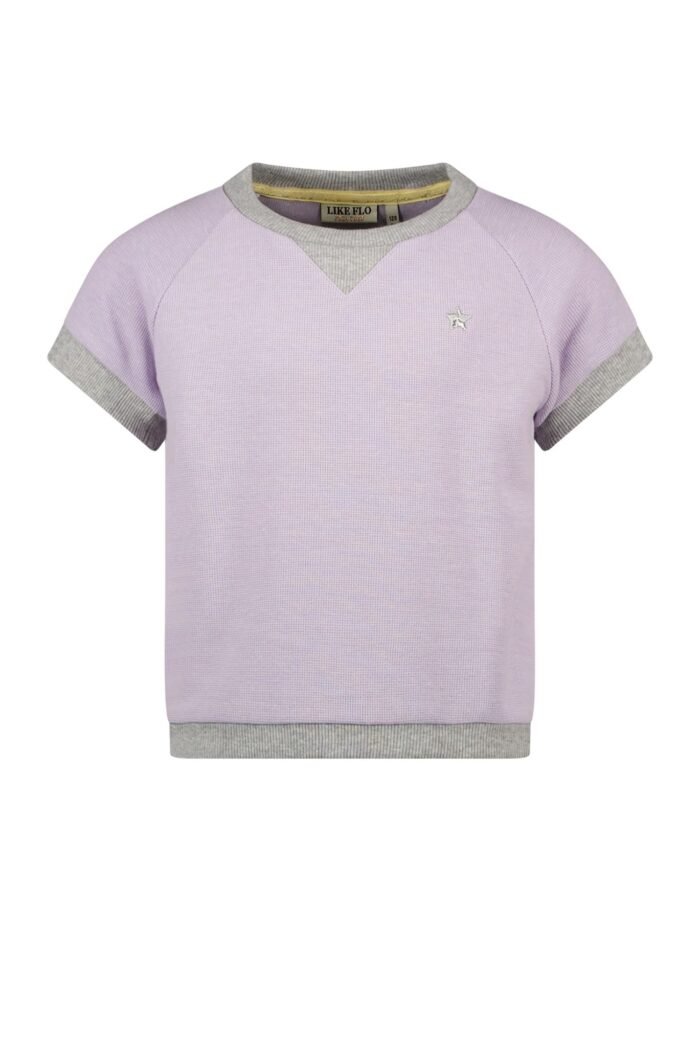 Like Flo Meisjes wafel top - Lilac Like FLO Meisjes wafel top - Lilac62% PE 33% CO 5% EA