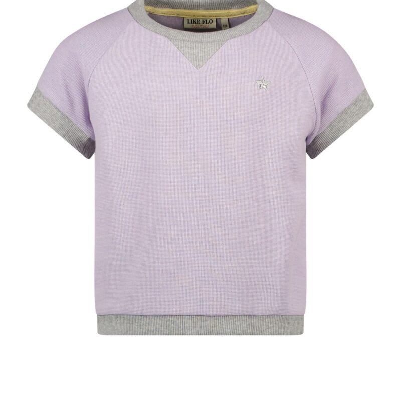 Like Flo Meisjes wafel top - Lilac Like FLO Meisjes wafel top - Lilac62% PE 33% CO 5% EA