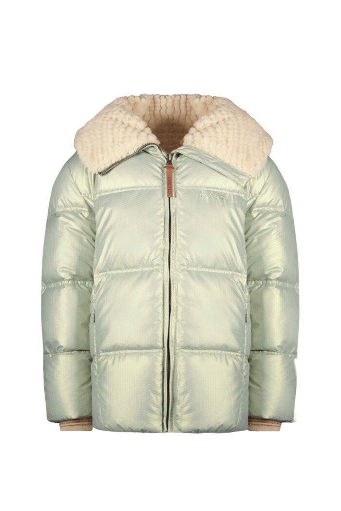 Like Flo Meisjes winterjas fancy met capuchon - Amaya - Matcha Like FLO Meisjes winterjas fancy met capuchon - Amaya - MatchaMateriaal 100% RPE