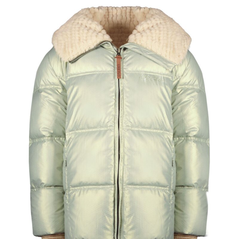 Like Flo Meisjes winterjas fancy met capuchon - Amaya - Matcha Like FLO Meisjes winterjas fancy met capuchon - Amaya - MatchaMateriaal 100% RPE