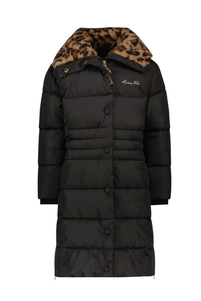 Like Flo Meisjes winterjas lang fancy met capuchon - Abby - Antraciet Like FLO Meisjes winterjas lang fancy met capuchon - Abby - AntracietMateriaal 100% RPE