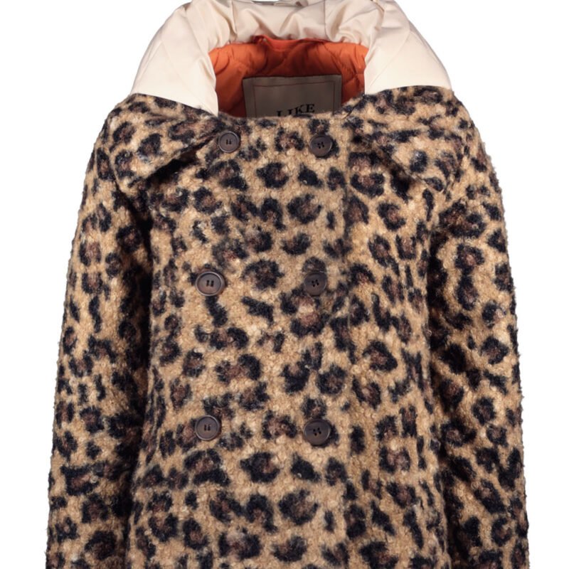 Like Flo Meisjes winterjas met capuchon - Alexa - Hazelnoot panter Like FLO Meisjes winterjas met capuchon - Alexa - Hazelnoot panterMateriaal 100% PE