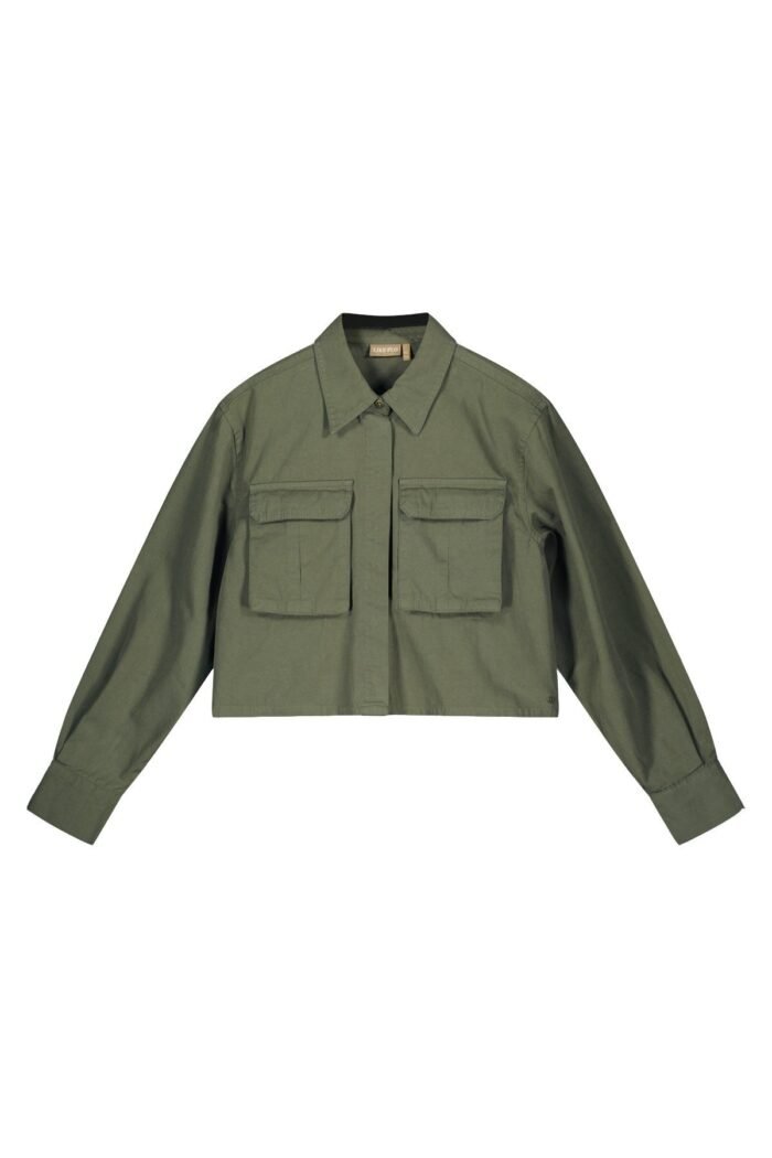 Like Flo Teens - Meisjes blouse - Cassy - Army groen Like Flo Meisjes blouse - Cassy - Army groenMateriaal 100%CO