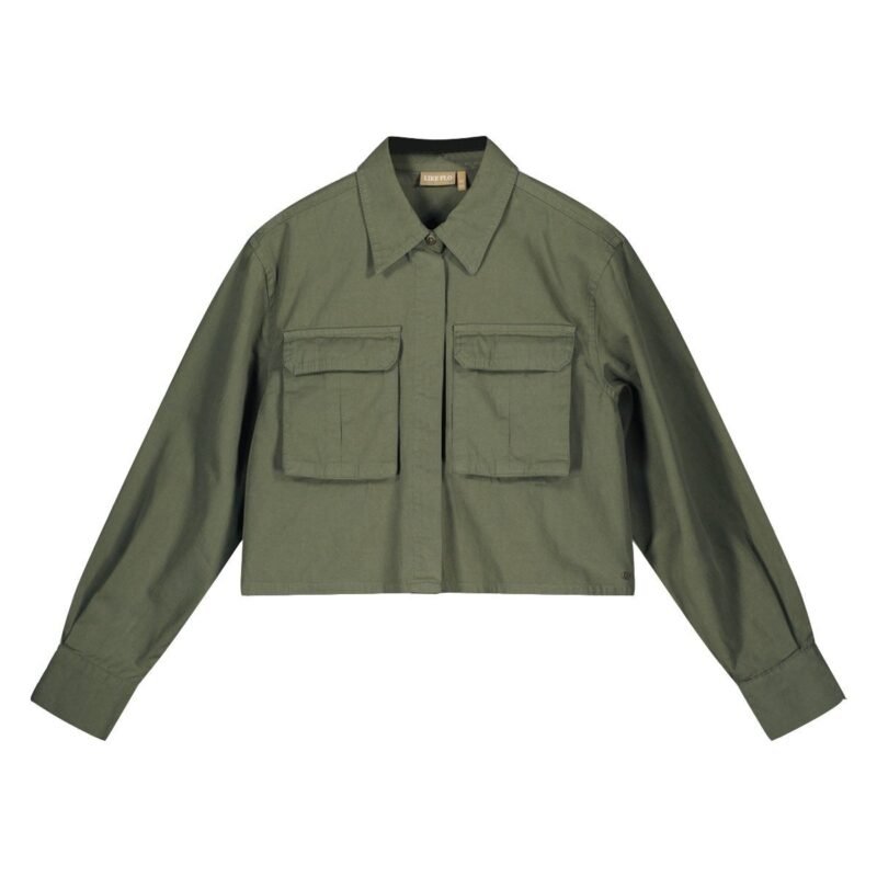 Like Flo Teens - Meisjes blouse - Cassy - Army groen Like Flo Meisjes blouse - Cassy - Army groenMateriaal 100%CO