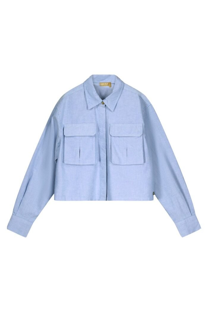 Like Flo Teens - Meisjes blouse - Cassy - Lt denim Like Flo Meisjes blouse - Cassy - Lt denimMateriaal 100%CO