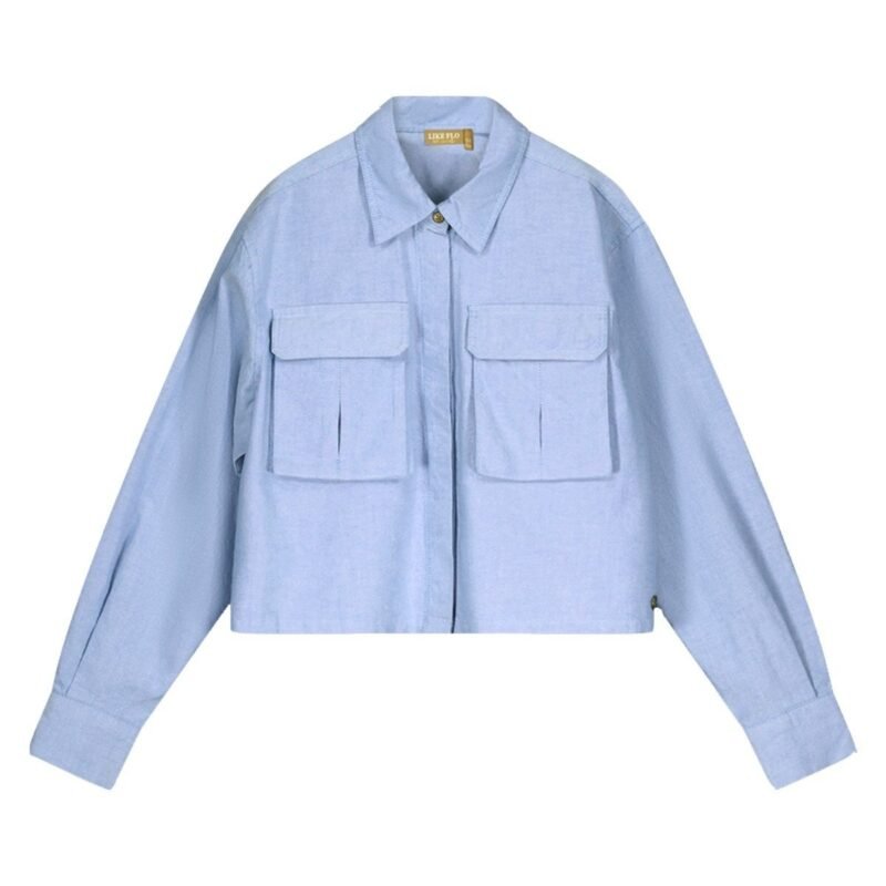 Like Flo Teens - Meisjes blouse - Cassy - Lt denim Like Flo Meisjes blouse - Cassy - Lt denimMateriaal 100%CO