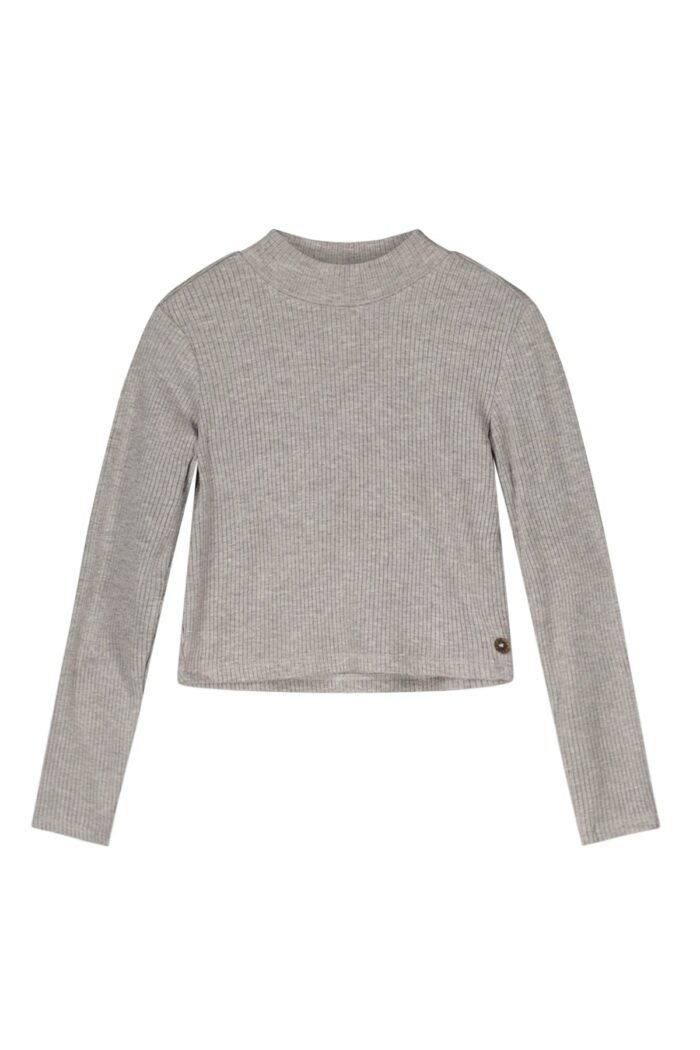 Like Flo Teens - Meisjes shirt rib melee - Elke - Grijs melee Like Flo Meisjes shirt rib melee - Elke - Grijs meleeMateriaal