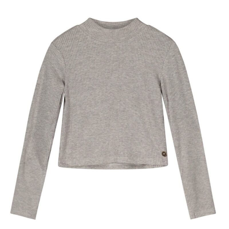 Like Flo Teens - Meisjes shirt rib melee - Elke - Grijs melee Like Flo Meisjes shirt rib melee - Elke - Grijs meleeMateriaal