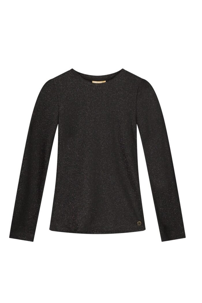 Like Flo Teens - Meisjes t-shirt LS lurex jersey - Elvie - Zwart Like Flo Meisjes t-shirt LS lurex jersey - Elvie - ZwartMateriaal 100%PE