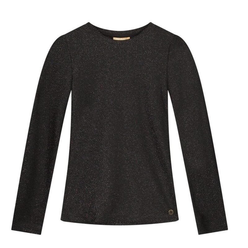 Like Flo Teens - Meisjes t-shirt LS lurex jersey - Elvie - Zwart Like Flo Meisjes t-shirt LS lurex jersey - Elvie - ZwartMateriaal 100%PE