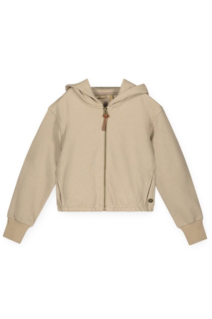 Like Flo Teens - Meisjes vest met capuchon - Kyth - Grijs melee gouden lurex Like Flo Meisjes vest met capuchon - Kyth - Grijs melee gouden lurexMateriaal 82%CO 9%PA 9%PE