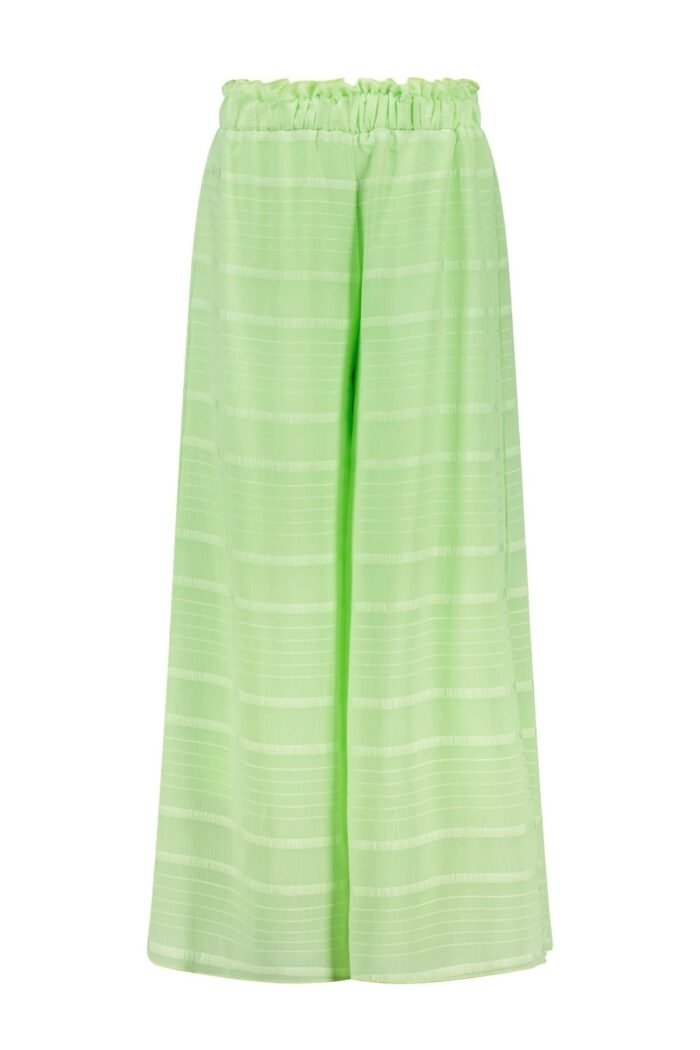 Like Flo Zomer broek meisjes Mint groen - wide leg Like FLO Zomer broek meisjes Mint groen - wide legMateriaal 100% polyesther