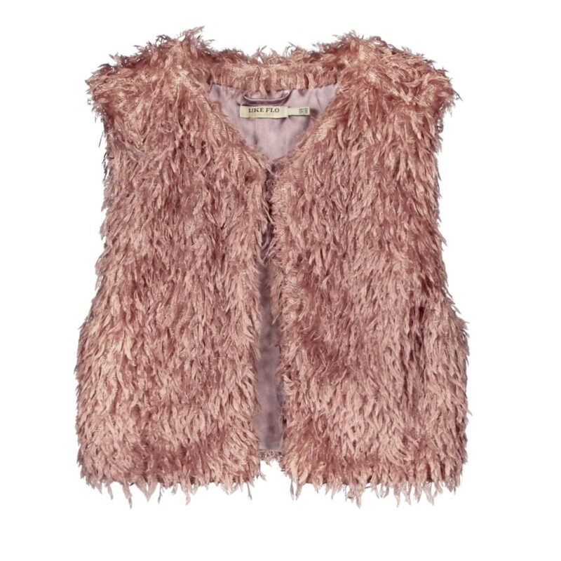 Like Flo Zomer gilet meisjes Roze - veren Like FLO Zomer gilet meisjes Roze - verenMateriaal 100% polyesther