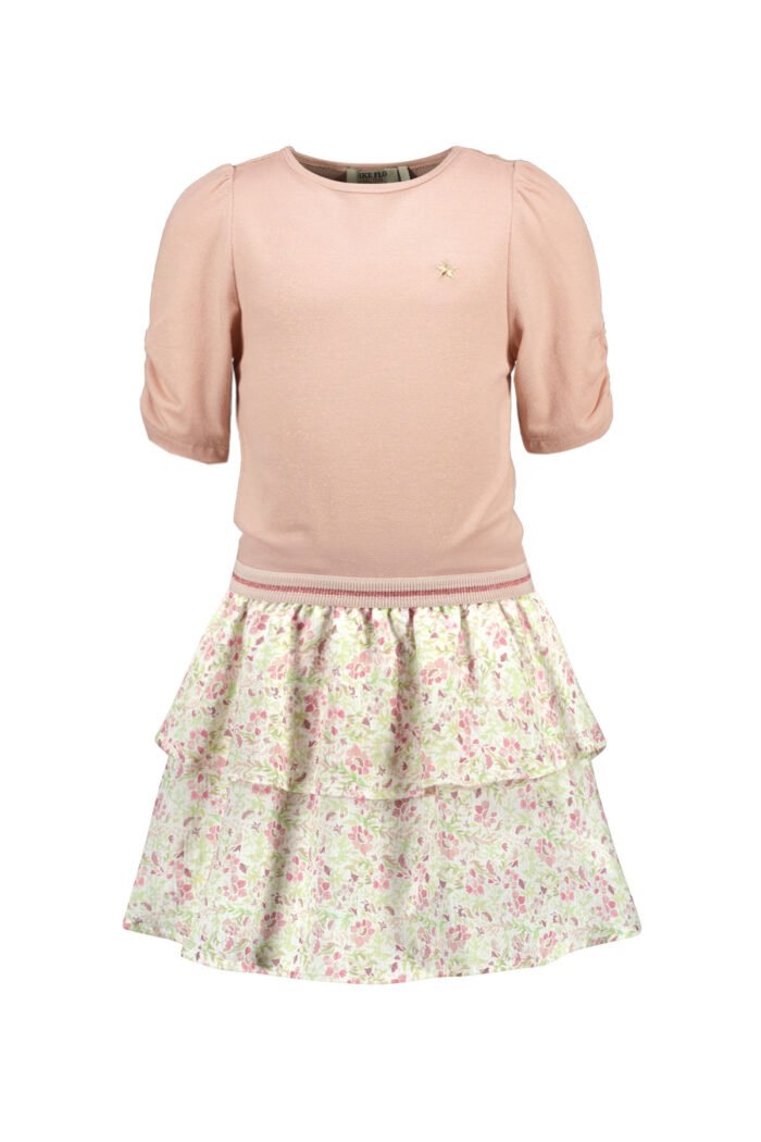 Like Flo Zomer jurk meisjes Licht roze - fancy AOP Like FLO Zomer jurk meisjes Licht roze - fancy AOPMateriaal 65% viscose