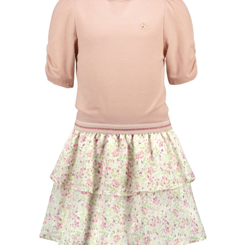 Like Flo Zomer jurk meisjes Licht roze - fancy AOP Like FLO Zomer jurk meisjes Licht roze - fancy AOPMateriaal 65% viscose