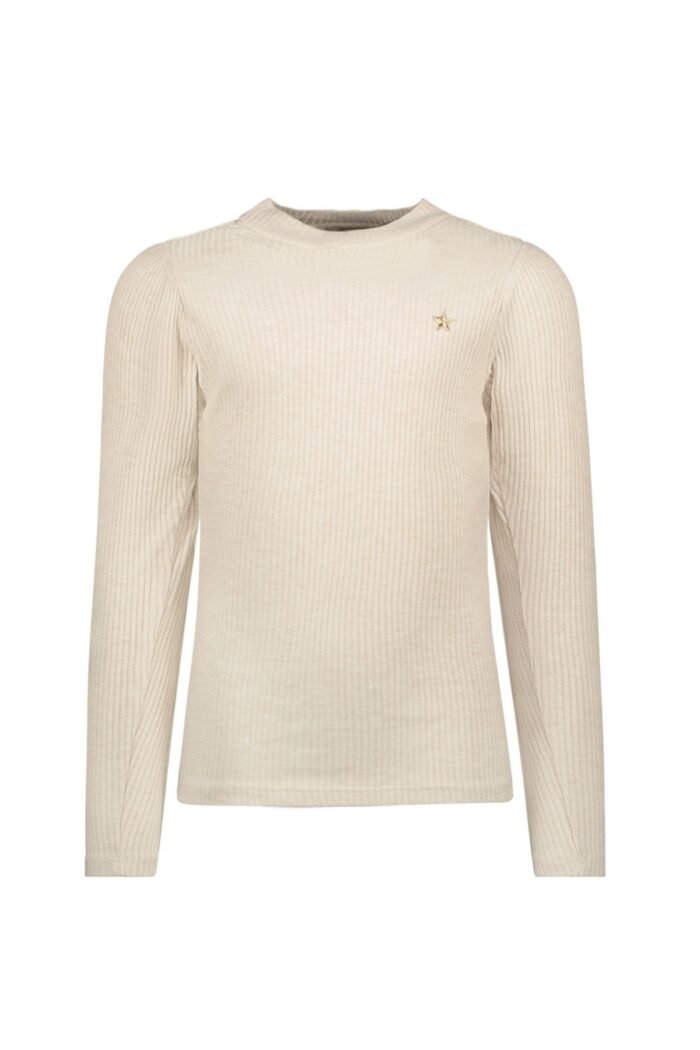 Like Flo Zomer shirt meisjes Off wit - rib - lange mouw Like FLO Zomer shirt meisjes Off wit - rib - lange mouwMateriaal 87% evi