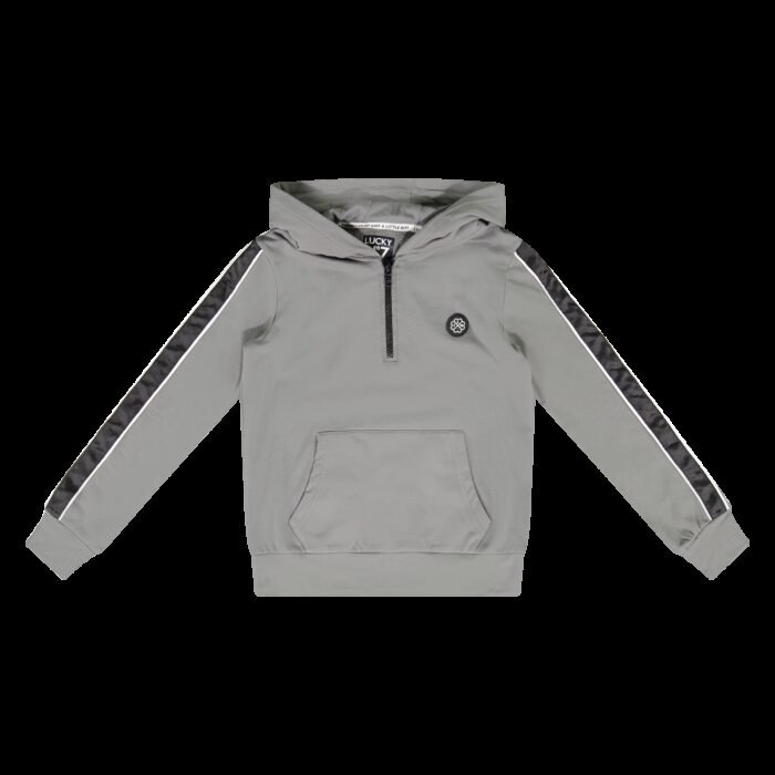 Lucky No. 7 Jongens hoodie - Castor grijs Lucky No. 7 Jongens hoodie - Castor grijsMateriaal