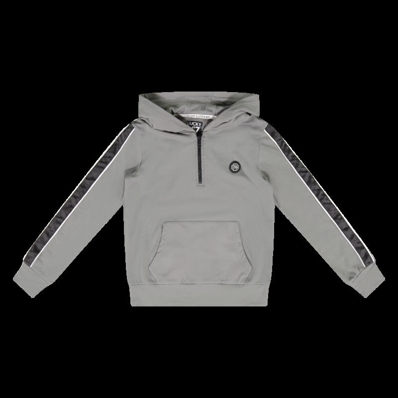 Lucky No. 7 Jongens hoodie - Castor grijs Lucky No. 7 Jongens hoodie - Castor grijsMateriaal
