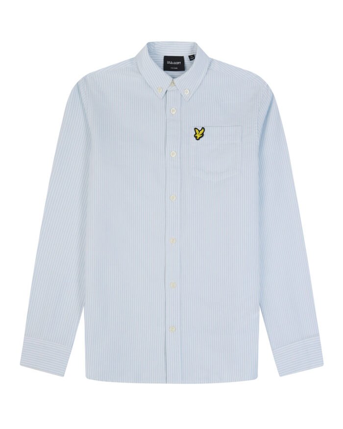 Lyle & Scott Blouse Oxford gestreept - Licht blauw / wit Lyle & Scott blouse Oxford gestreept - Licht blauw / witMateriaal BODY SHELL 100% COTTON