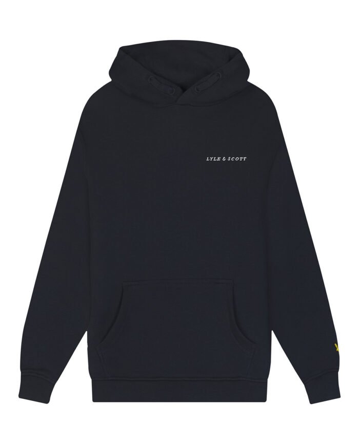 Lyle & Scott Hoodie Script - Donker navy blauw Lyle & Scott Hoodie Script - Donker navy blauwMateriaal BODY SHELL 100% COTTON