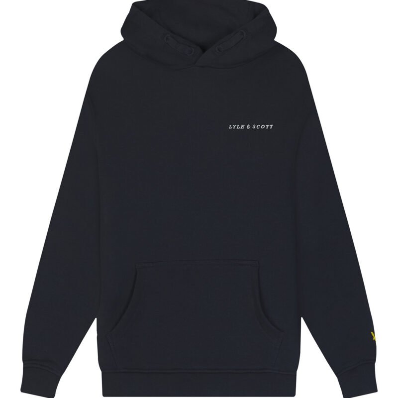 Lyle & Scott Hoodie Script - Donker navy blauw Lyle & Scott Hoodie Script - Donker navy blauwMateriaal BODY SHELL 100% COTTON