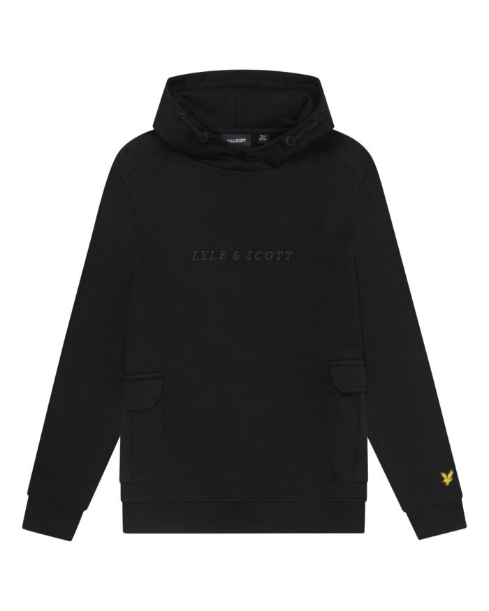 Lyle & Scott Hoodie cargo pocket - Z865 Jet zwart Lyle & Scott Hoodie cargo pocket - Z865 Jet zwartMateriaal Body Shell 100% Cotton