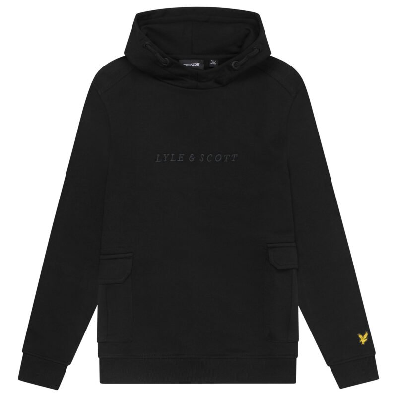 Lyle & Scott Hoodie cargo pocket - Z865 Jet zwart Lyle & Scott Hoodie cargo pocket - Z865 Jet zwartMateriaal Body Shell 100% Cotton