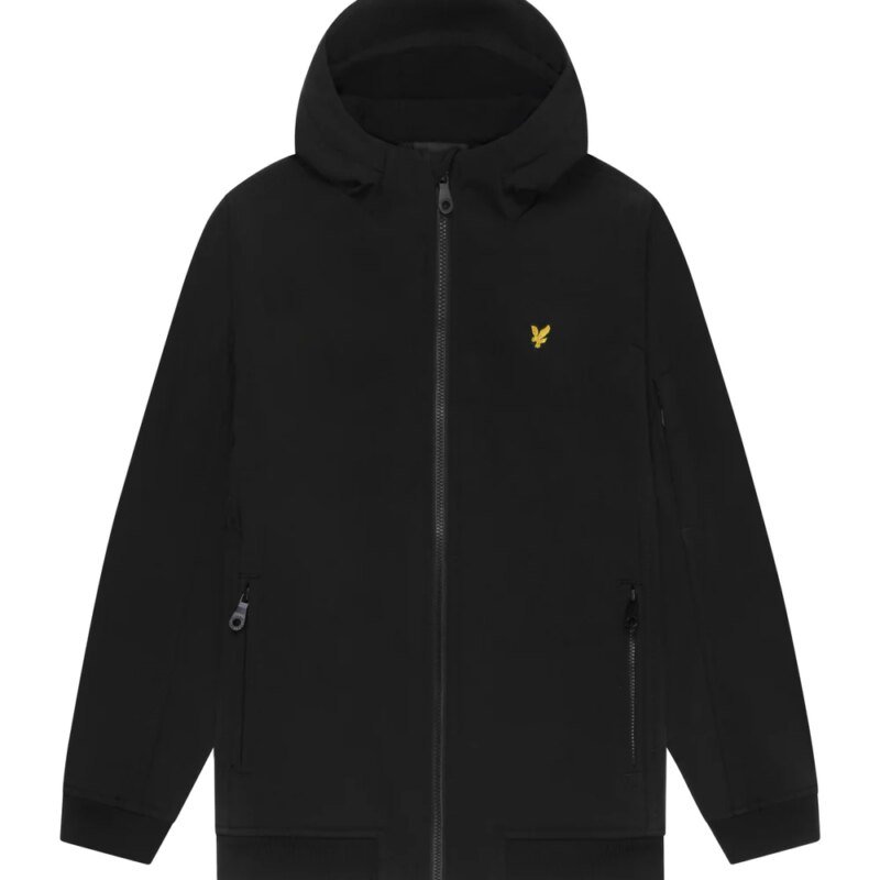 Lyle & Scott Softshell jas met capuchon - Jet zwart Lyle & Scott Softshell jas met capuchon - Jet zwartMateriaal