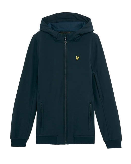 Lyle & Scott Softshell jas met capuchon - Navy blauw Lyle & Scott Softshell jas met capuchon - Navy blauwMateriaal