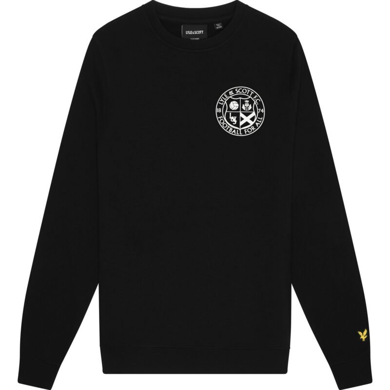 Lyle & Scott Sweater football logo - Z865 Jet zwart Lyle & Scott Sweater football logo - Z865 Jet zwartMateriaal Body Shell 100% Cotton