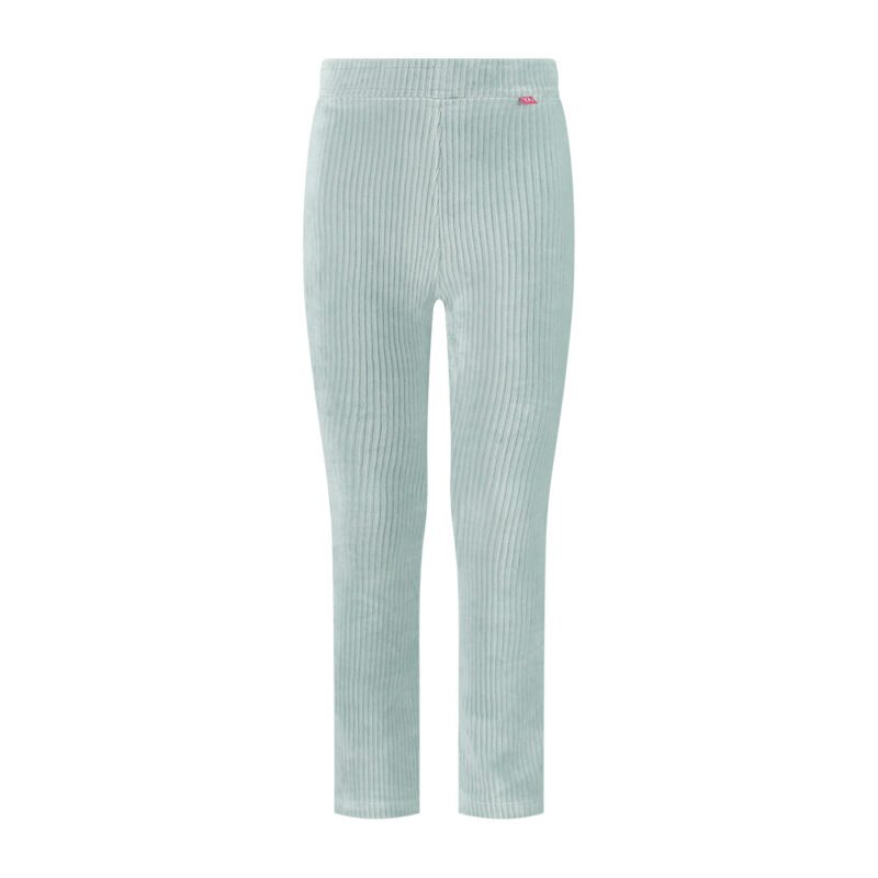 MAYCE Meisjes flair broek rib velours - Powder blauw MAYCE Meisjes flair broek rib velours - Powder blauwMateriaal 65% CO