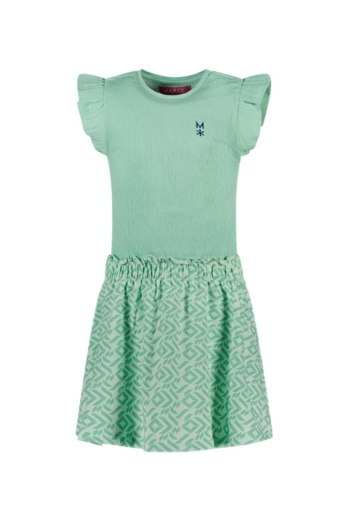 MAYCE Meisjes jurk - Mint groen MAYCE Meisjes jurk - Mint groenMateriaal 95% katoen