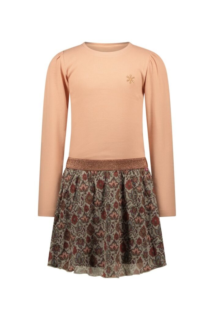 MAYCE Meisjes jurk rib mesh - Sorbet MAYCE Meisjes jurk rib mesh - SorbetMateriaal 60% CMIA