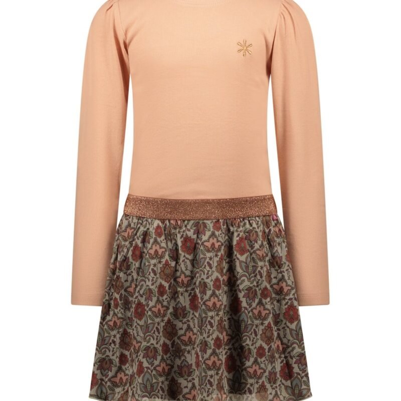 MAYCE Meisjes jurk rib mesh - Sorbet MAYCE Meisjes jurk rib mesh - SorbetMateriaal 60% CMIA