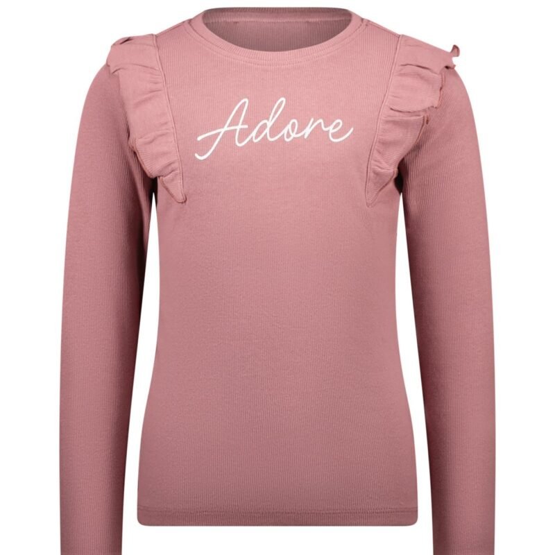 MAYCE Meisjes shirt rib ruffel - Lilac MAYCE Meisjes shirt rib ruffel - LilacMateriaal 60% CMIA