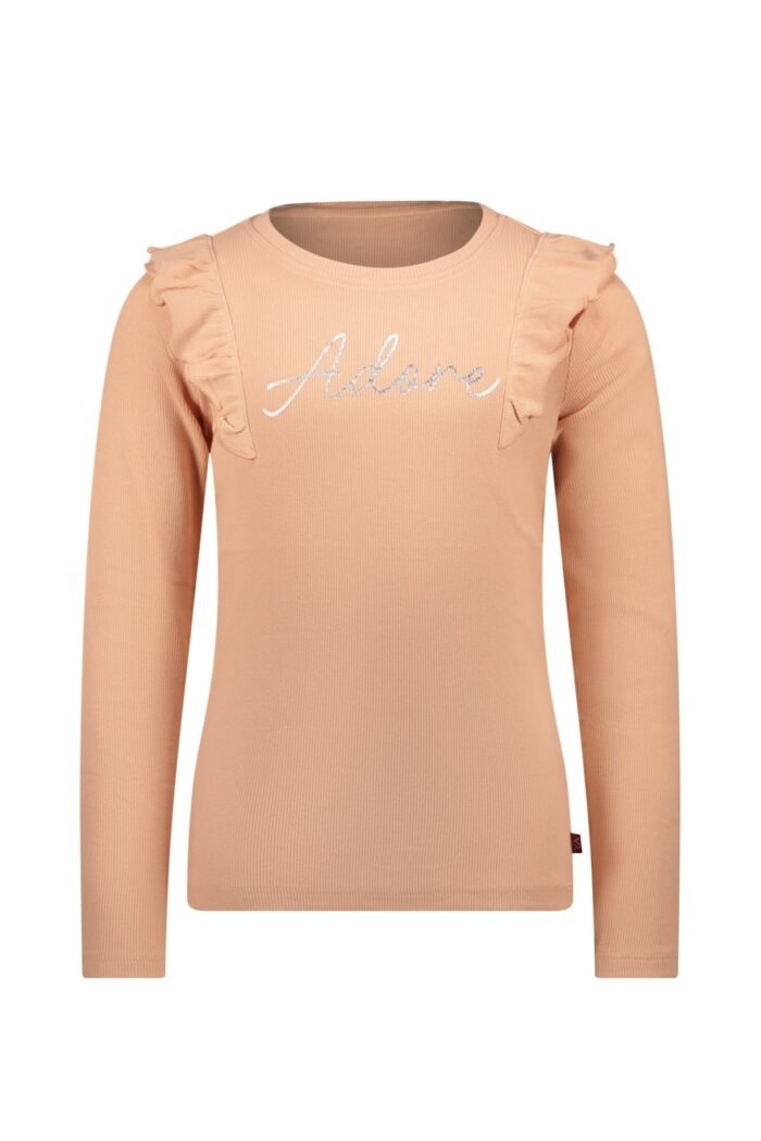 MAYCE Meisjes shirt rib ruffel - Sorbet MAYCE Meisjes shirt rib ruffel - SorbetMateriaal 60% CMIA