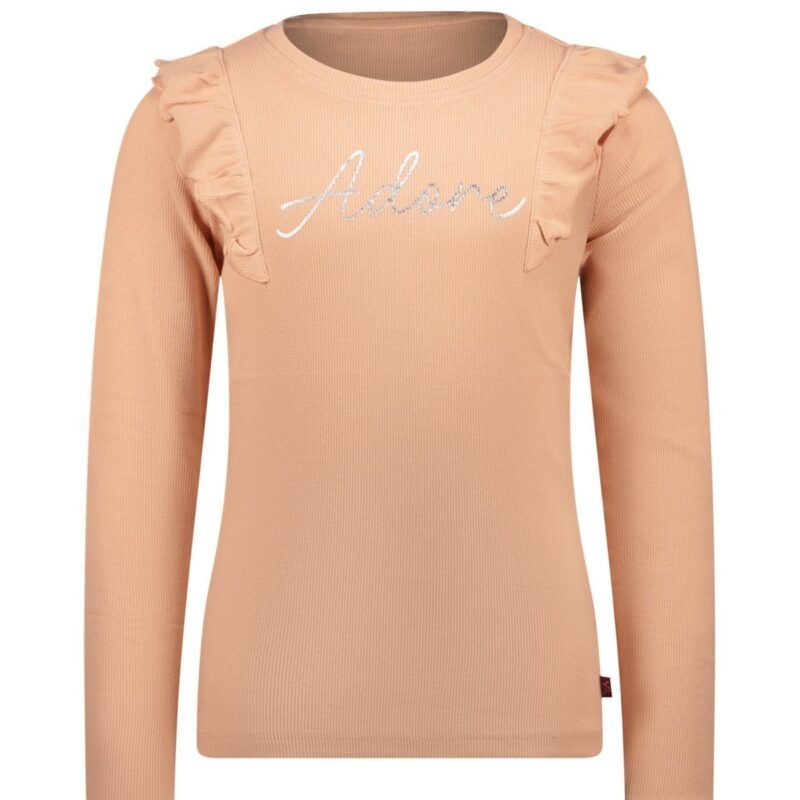 MAYCE Meisjes shirt rib ruffel - Sorbet MAYCE Meisjes shirt rib ruffel - SorbetMateriaal 60% CMIA