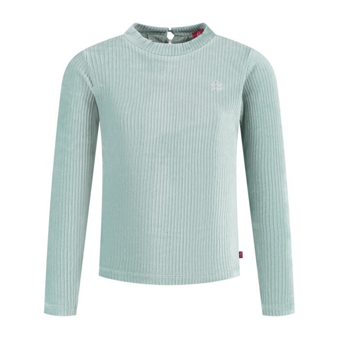MAYCE Meisjes shirt rib velours - Powder blauw MAYCE Meisjes shirt rib velours - Powder blauwMateriaal 65% CO